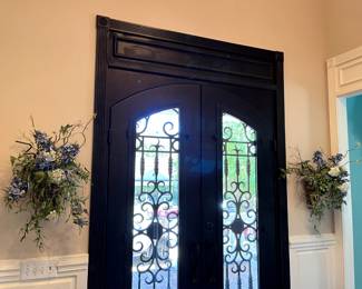 #33 Blue & White Flower Arrangement in Urn - set of 2 $50.00