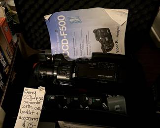 #326 Sony CCD - F500 Camcorder with Case, Booklet & Accessories $75.00
