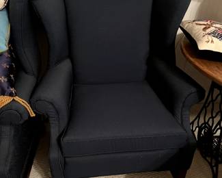 #278 Temple Navy Blue Dotted Wingback Chair $75.00
#279 Temple Navy Blue Dotted Wingback Chair $75.00