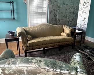 #38 sofa- LR Gold Camel sofa - 96" Long Gold Covered Fabric $100.00