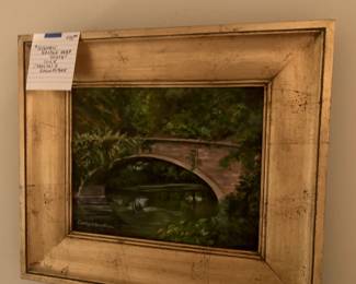 #402 Historic bridge Deep South by Carolyn H. Roundtree Original oil 10x8 was $425 NOW $320.00