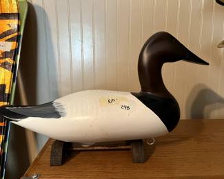 #298 John H. Clark Signed Duck Decoy $60.00