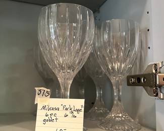 #375 Mikasa "Parkland" 6 13/16 set of 6 Goblets $60.00