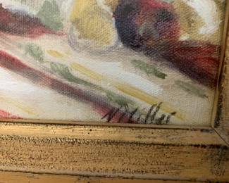 #408 White flowers by Vanessa Miller original oil 11x14 was $325 NOW $245.00