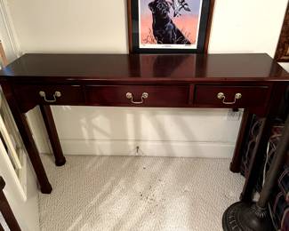 #288 Wood Sofa Table w/3 Drawers - 48x12x29 $75.00