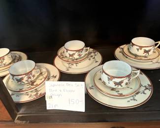 #339 Japanese Tea Set Bird & Flower Design - 21 pc $150.00