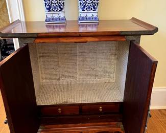 #25 Asian Cabinet w/2 doors & Key Lock w/2 inside drawers - 28x13x28.5T $275.00