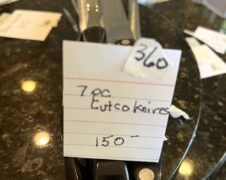 #360 Set of 7 Cutco (prep knives larger) $150.00