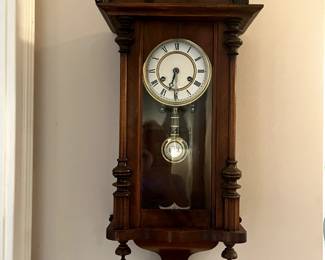 #376 Wall hanging RA Clock w/key - 11x6x30 $75.00