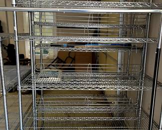 #105 NSF Stainless Steel 6 Shelf Rolling Storage Rack - 47x18x77 $75.00 Sold
#106 NSF Stainless Steel 6 Shelf Rolling Storage Rack - 47x18x77 $75.00
#107 NSF Stainless Steel 6 Shelf Rolling Storage Rack - 47x18x77 $75.00
#108 NSF Stainless Steel 5 Shelf Rolling Storage Rack - 36x18x77 $65.00