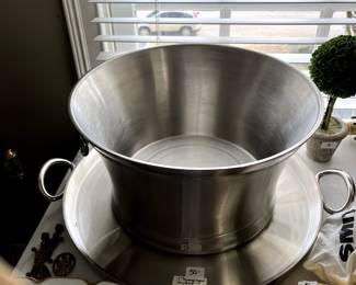 #244 Stainless 2 pc Champagne Chiller Bucket w/undertray $50.00