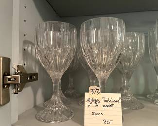 #373 Mikasa "Parklane" 6 13/16 Set of 8 Goblets $80.00