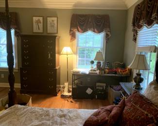 #235 Cabinet - MBR Wood 8 Drawer Chest of Drawers - 43x20x67 - Upstairs - you move down $175.00