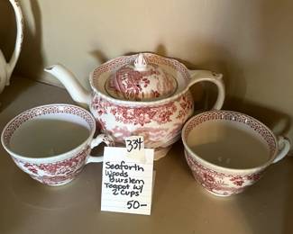 #334 Seaforth Woods Burslem Teapoit w/2 cups $50.00