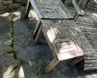 #99 Wood Side Square Table (as is condition) - 20"Square x 16" - sold as a pair $30.00