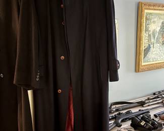 #152 Women's Full Length Lodenfrey Navy Wool Coat $80.00