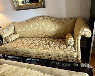 #38 Gold Camel sofa - 96" Long Gold Covered Fabric $100.00