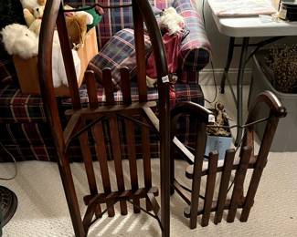 #286 Wooden German Sled - 40"T x 15"W $75.00
#287 Wooden German Sled - 27"T x 15"W $50.00