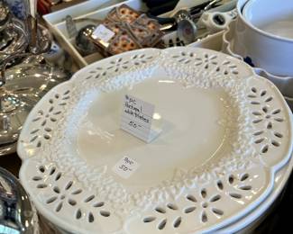 #357 Portugal White Plates - 13" Diameter $50.00
