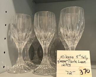 #370 Mikasa "Parklane" 5.5" Tall Cordials - 12pc $72.00