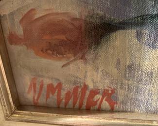 #397 Table Bouquet and lemon by Vanessa Miller original oil 16x12 was $600 NOW $450.00