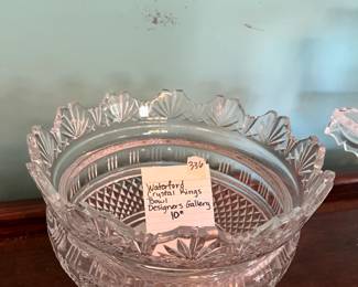 #336 Waterford Crystal Rings Bowl Designers Gallery 10" $120.00