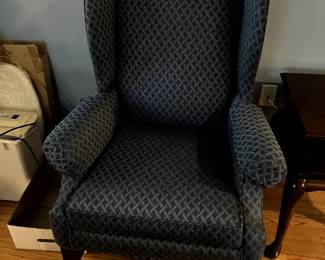 #174 Blue Wingback Chair by Carolina collection $75.00