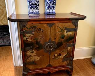 #25 Asian Cabinet w/2 doors & Key Lock w/2 inside drawers - 28x13x28.5T $275.00