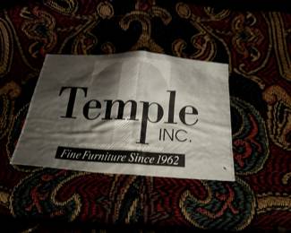 #264 Temple Red/Navy Loveseat (upstairs, you move) Hide-a-bed - 55" Long $75.00