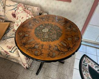 Vintage round drop tea table