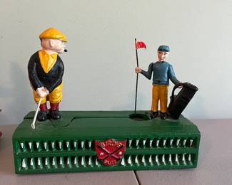 Golf mechanical bank