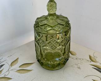 Vintage green glass 