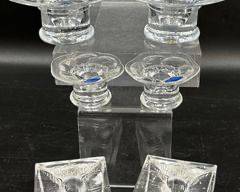 MCM Pukeberg and Nuutajarvi Lumme Series ART GLASS Danish Modern MCM SWEDISH CANDLE STICK HOLDERS