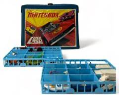 Lot of vintage Matchbox and Hotwheel Cars with Carrying Case
Lot 1109 - Vintage MATCHBOX Cars. 48 individual toy storage slots, 24 cars included. Condition varies from fair to great.