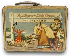1950's Roy Rogers Dale Evans Double R Bar Horse Ranch Metal Lunchbox