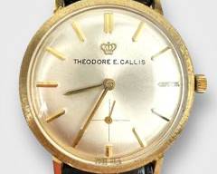 NWT/B Vintage Jules Jrgensen 14k Yellow Gold Watch Circa 1960.