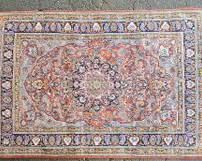 Fantastic Silk and Wool Blend Hand Knotted Persian Area Rug Multicolored Tightly Woven