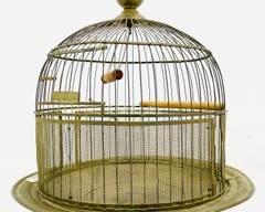 Antique Hendryx Brass Bird Cage