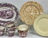 Vintage Royal Staffordshire Transferware Ironstone Pottery, Crown Ducal and Pastoral Davenport Plates and Tea Cups
Lot 440 - Good Condition
