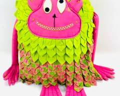 Vintage Textile Stuffed Animal toy Hippie Boho