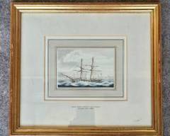 1812-1830 James Kenneth Willson Naval Ship at Anchor in Heavy Swells off Portsmouth Harbor
Lot 545 -