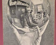 MC Escher Reflecting Sphere Print Mounted on Foam Core