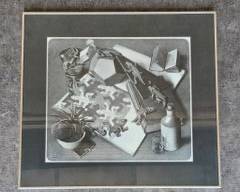 Escher MCE 11-43 Reptiles Black and White Framed Print