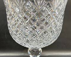 Elegant Oxford CRYSTAL by Jack Badash OVERSIZED COMPOTE CUT GLASS Centerpiece Statement URN