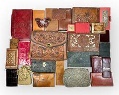 Vintage Leather Accessories Lot! BARONET, DUNHILL, Wallets, Book Covers, Pouches, and More!