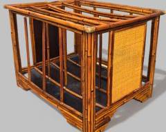 Vintage British Colonial Style Bamboo And Rattan Magazine Rack side corner loss
Lot 746 -