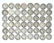 48 Mercury Dimes 90% Silver Coins