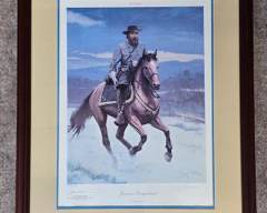 Dale Gallon JaMEs Longstreet Pencil Signed Framed Print