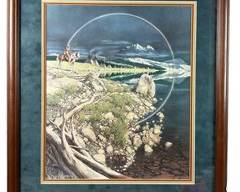 Bev Doolittle Native American The Sentinel 19604/35000 Pencil Signed & Numbered Lithograph Framed and Triple Matted under Glass