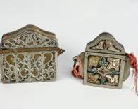 Antique Moroccan Berber Quran Mixed Metal Turquoise, Coral Case Box